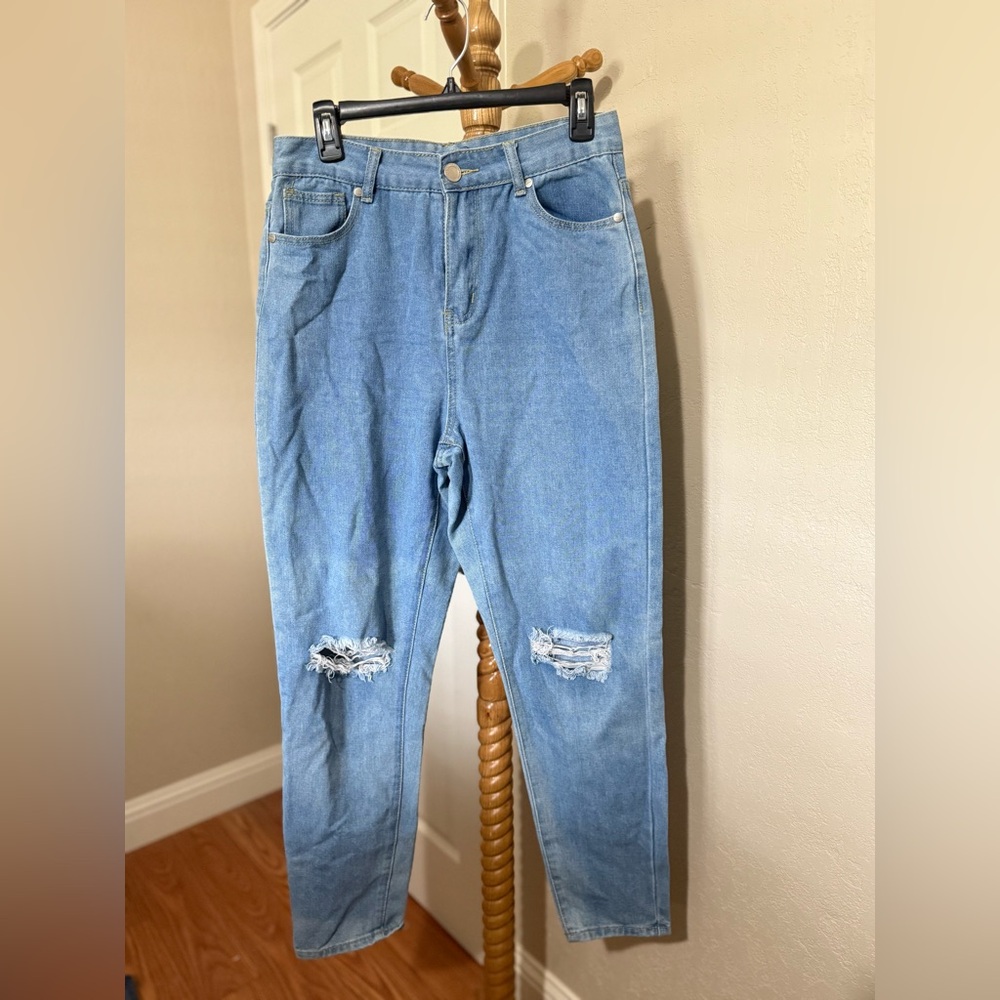 4/$15 Boohoo Blue Boyfriend Style High Rise Women's Jeans Size 8
